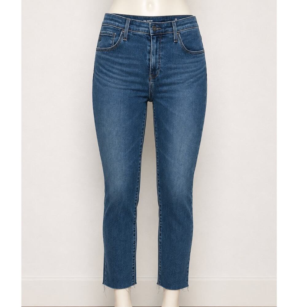 AG Dark Wash The Harper Essential Straight Raw Hem Jeans 29